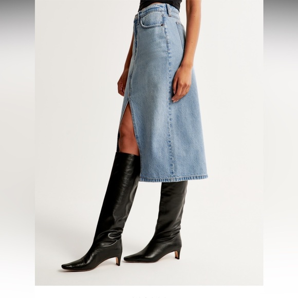 Abercrombie denim midi skirt - Picture 2 of 6